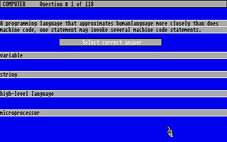 Testmaster atari screenshot